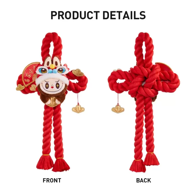 Série de célébrations du Nouvel An de Wealthy Snake – Décoration de porte en peluche LABUBU