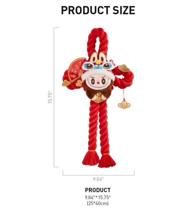 Série de célébrations du Nouvel An de Wealthy Snake – Décoration de porte en peluche LABUBU
