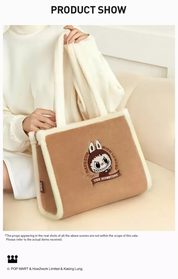 Série de sacs classiques – Sac fourre-tout en peluche LABUBU (marron)