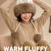 Série de vacances chaudes et moelleuses – Bonnet en peluche LABUBU Série de vacances chaudes et moelleuses – Bonnet en peluche LABUBU