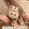 Série de vacances chaudes et moelleuses – Écharpe en peluche LABUBU