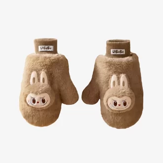 Série de vacances chaudes et moelleuses – Gants en peluche LABUBU
