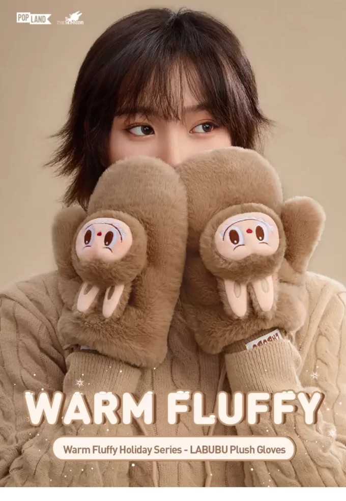 Série de vacances chaudes et moelleuses – Gants en peluche LABUBU Série de vacances chaudes et moelleuses – Gants en peluche LABUBU