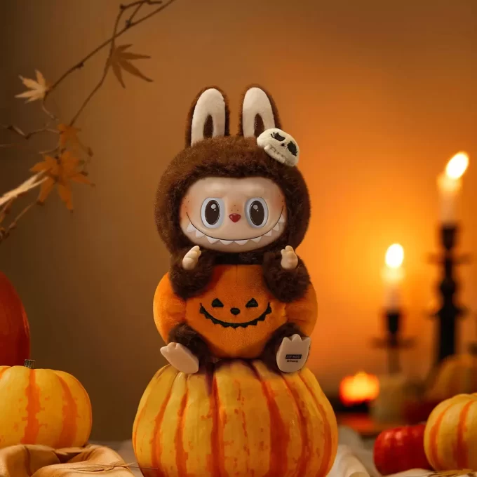 Série Happy Halloween Party – Pendentif en peluche en vinyle citrouille assise