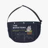 SÉRIE LES MONSTRES TOMBERENT À L&rsquo;ÉTAT SAUVAGE – Sac messager en denim