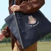 SÉRIE LES MONSTRES TOMBERENT À L&rsquo;ÉTAT SAUVAGE – Sac tablier en jean