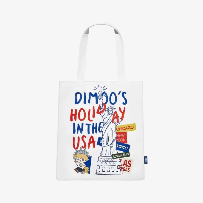 SÉRIE VACANCES AUX USA DE DIMOO – Sac en toile
