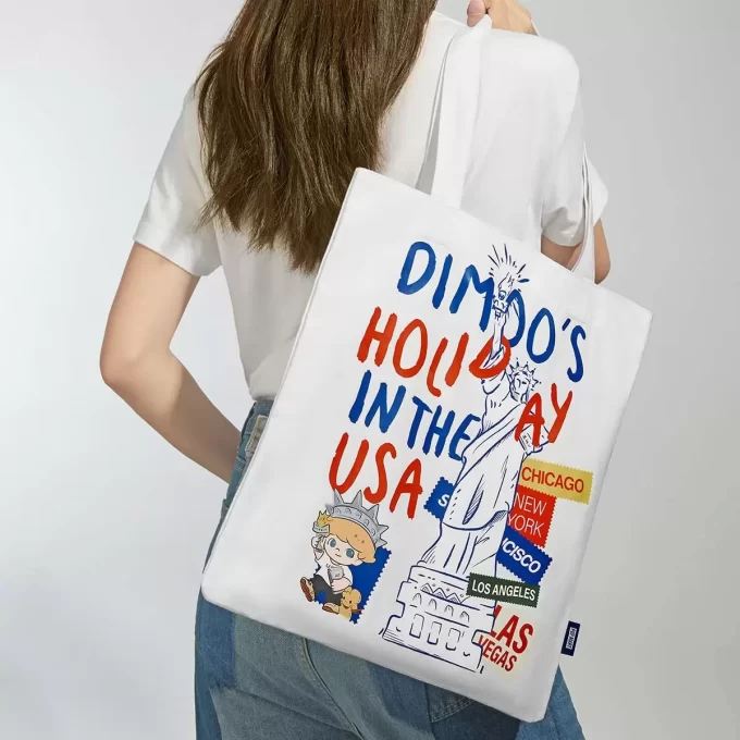 SÉRIE VACANCES AUX USA DE DIMOO – Sac en toile