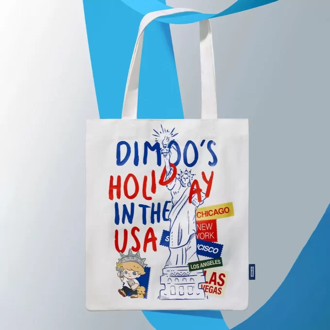 SÉRIE VACANCES AUX USA DE DIMOO – Sac en toile