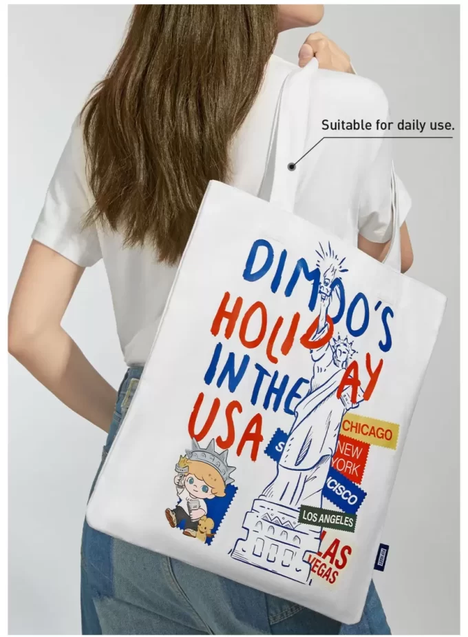 SÉRIE VACANCES AUX USA DE DIMOO – Sac en toile