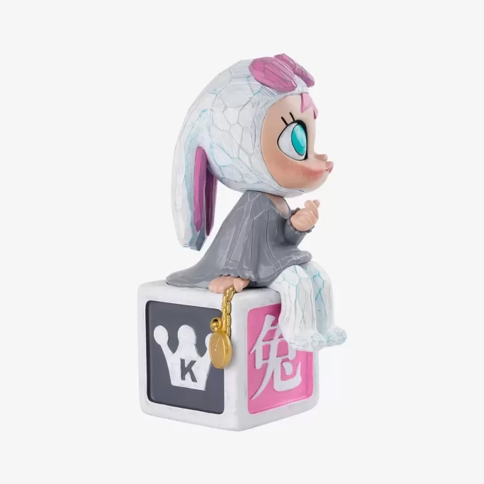 Statue du 17e anniversaire de MOLLY – Lapin lune rose