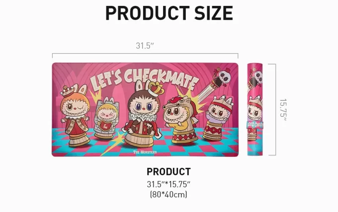 Tapis de bureau pour ordinateur de la série Let’s Checkmate de THE MONSTERS