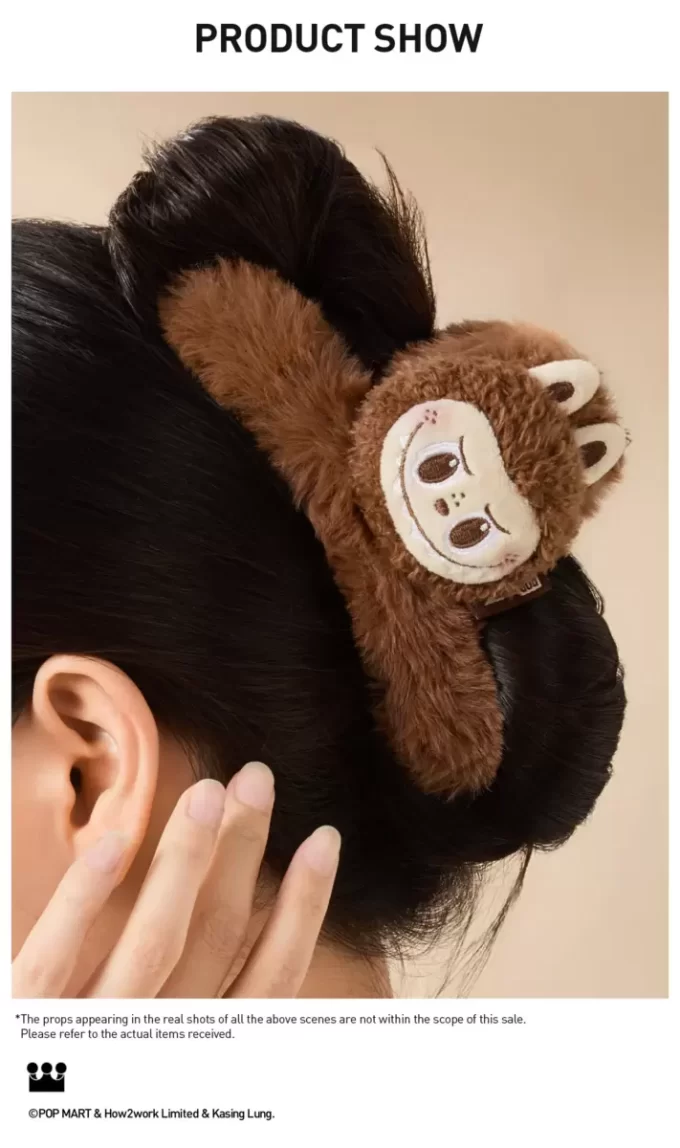 THE MONSTERS Série Classique – Pince à cheveux en peluche LABUBU