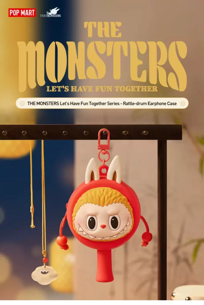 Étui pour écouteurs hochet-tambour de la série THE MONSTERS « Amusons-nous ensemble »